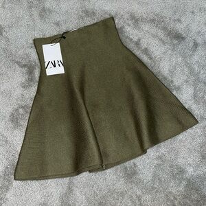 Zara Olive Green Mini Skirt